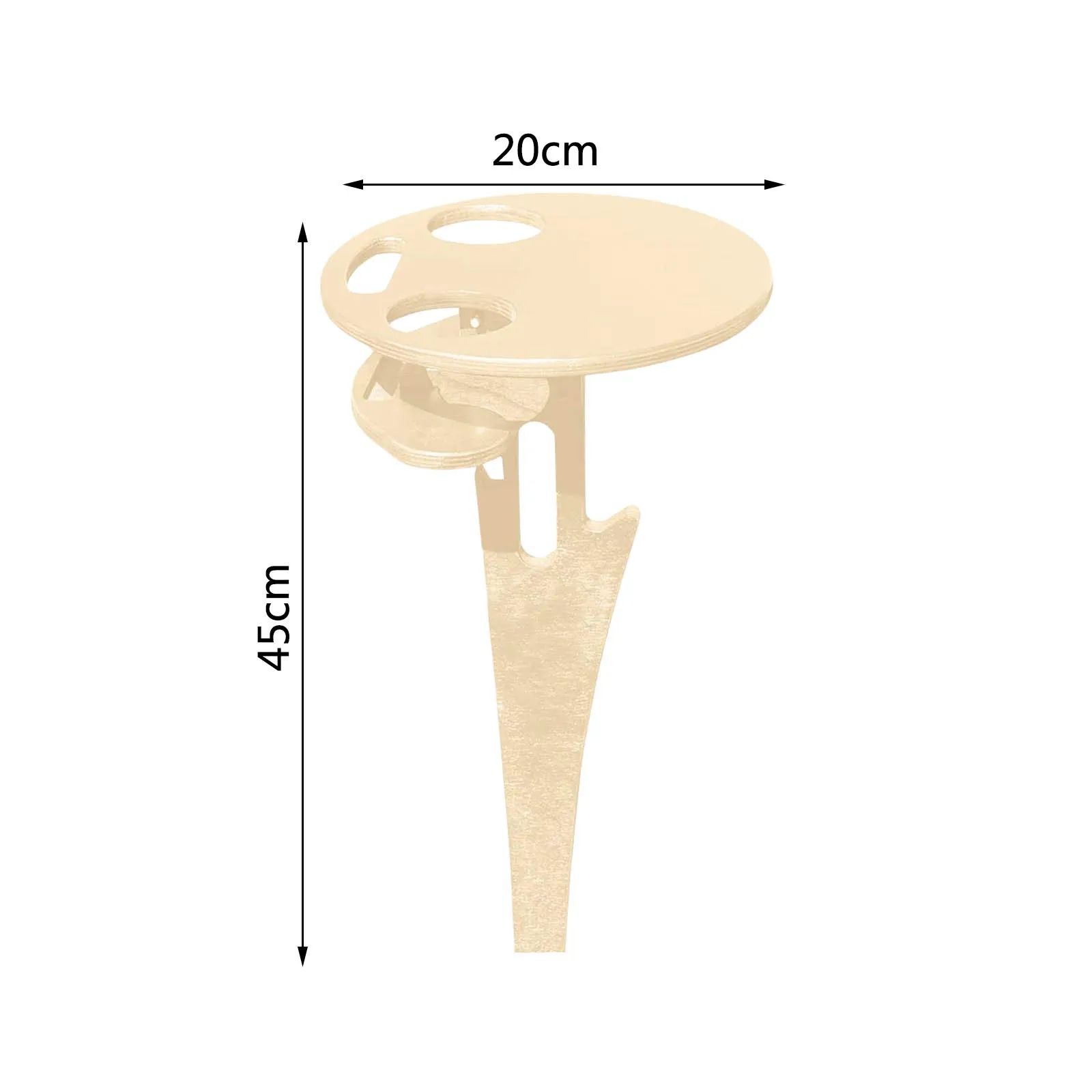 

Stake Standing Mini Garden Table Yard Dual Hole Cups Snack Holder Outdoor Pond Fishing Beach Table Car Travel Trunk Essentials