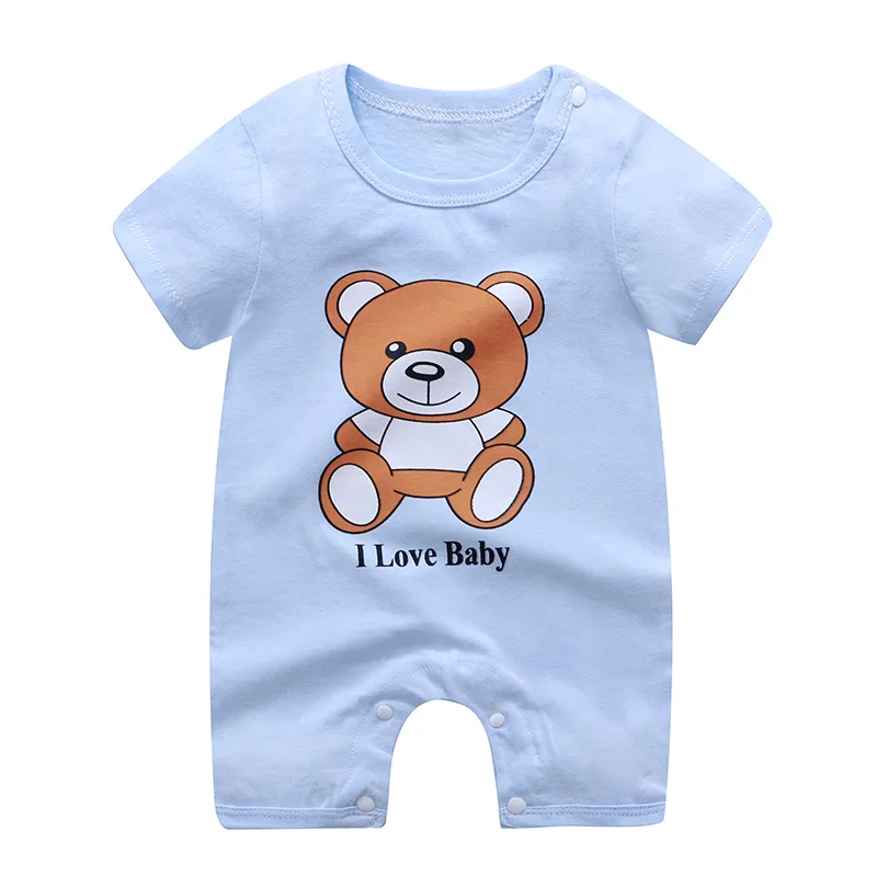 

2021Newborn Baby Boys Girls Romper Cartoon Print Cotton Spring Summer Jumpsuit Infant Clothing Pajamas Toddler Baby Clothes