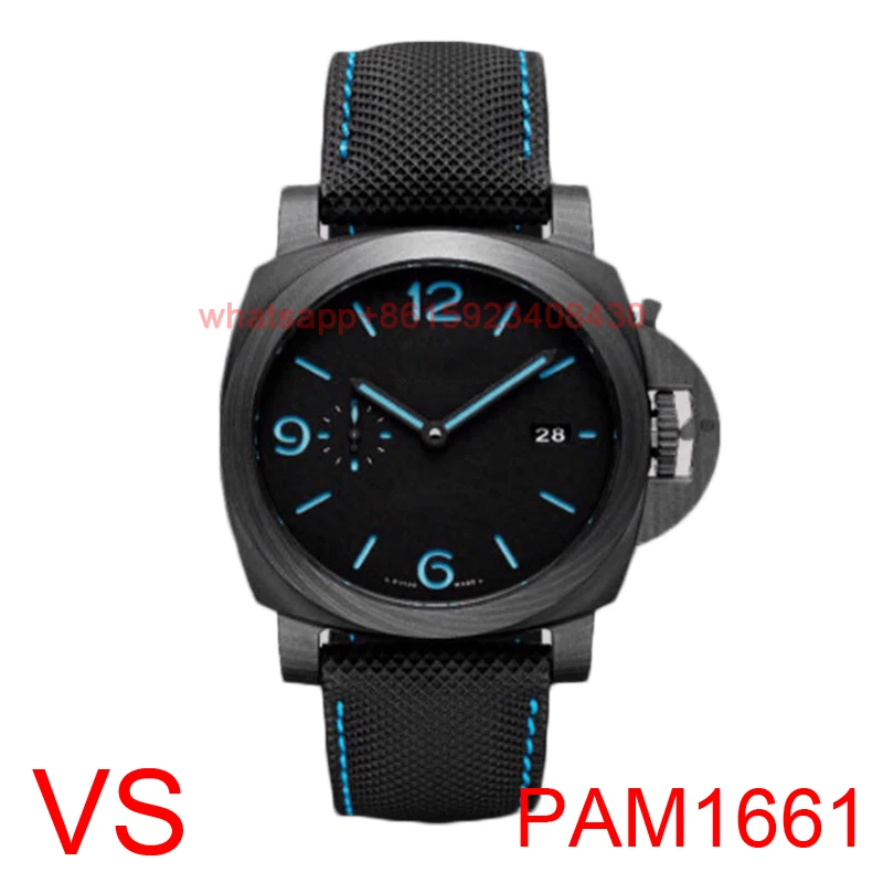 

Men's Automatic Mechanical Watch 44mm PAM1161 VSF 1:1 Best Edition on Black Leather Strap Super Clone Replica