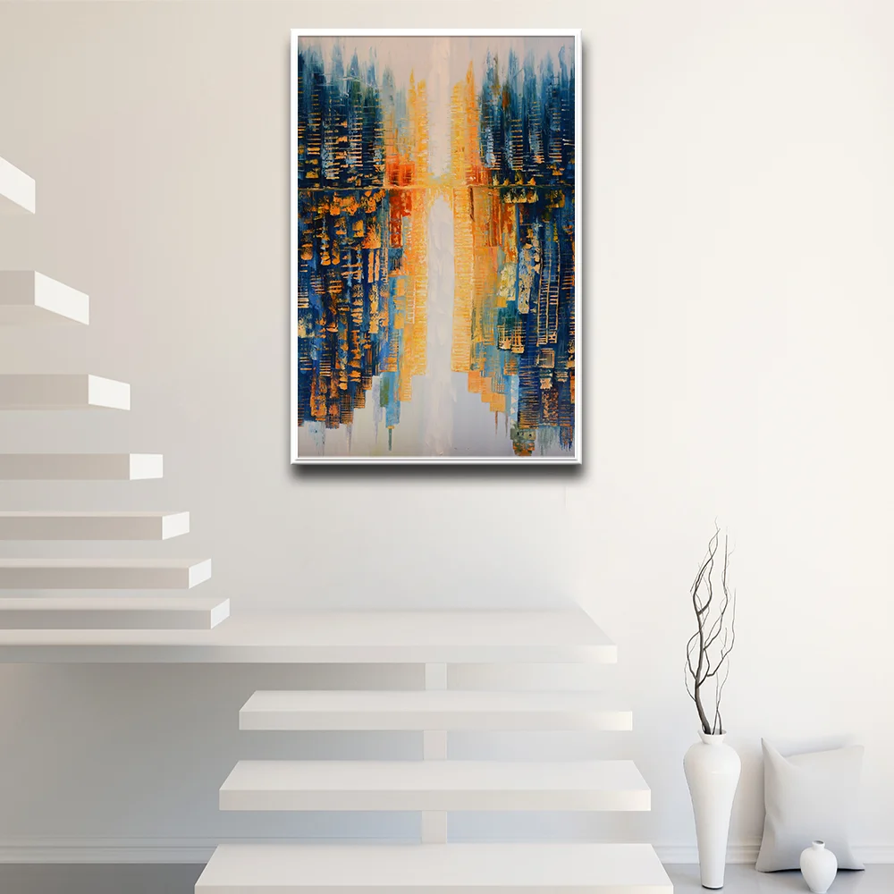 

Canvas Painting Nordic Pure Freehand Painting Abstract Impression Urban Art Porch Modern Hd Printed Scenery Poster Home Decor