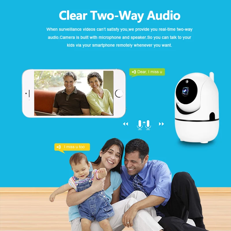 Full HD Беспроводная камера Wifi IP CCTV мини Сетевая видеонаблюдения автоматическое