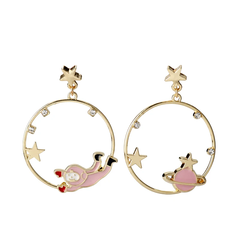 Женские серьги-гвоздики в виде звездного неба 4 вида | Украшения и аксессуары