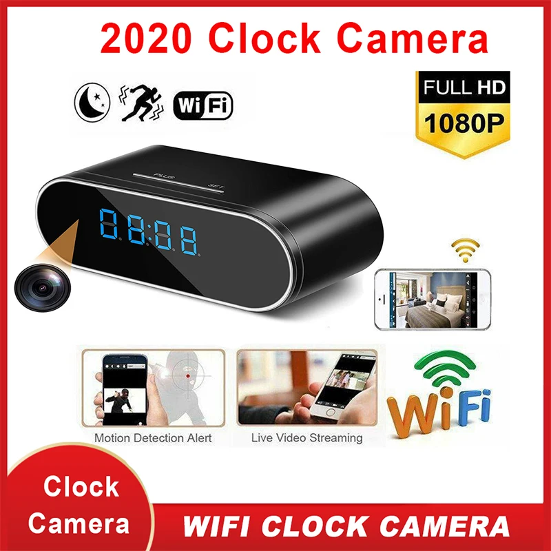 

Smart Home Alarm Clock Camera Espion WiFi 1080P HD Video Recorder Night Vision Camcorders Surveillance Nanny IP Cam Action DVR