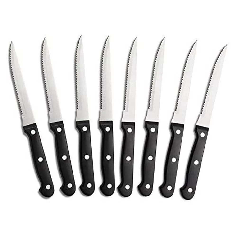

Steak Knives Set of 4 6 8 Stainless Steel Serrated Steak Knife kitchen Camping Restaurant Steak Knives Dishwasher Safe