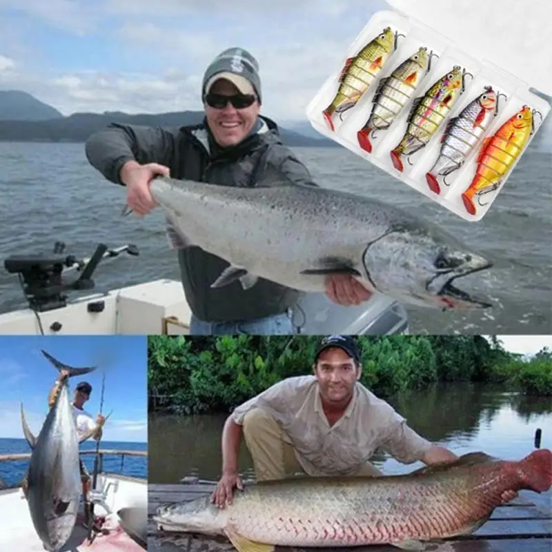 

New T-tail Bionic Lures Tail Improvement Bionic Swimming Lure Hard Bait For Sea Fishing Simulated Bait Set Fishing Equipment