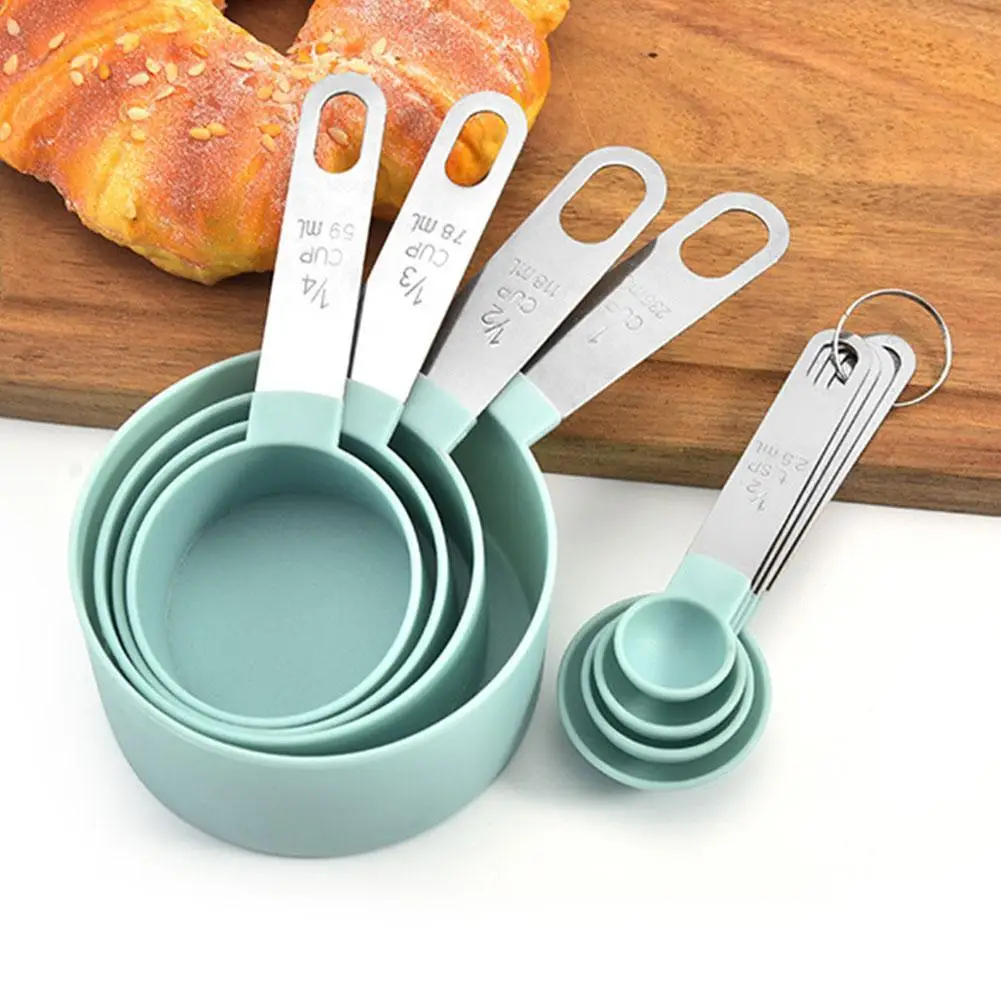 

4Pcs Multi Purpose Spoons/Cup Measuring Tools PP Baking Accessories Steel/Plastic Handle Kitchen Gadgets
