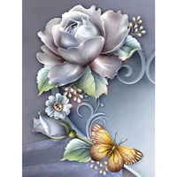 diamond embroidery cross stitch rose and butterfly flowers pictures of rhinestones diamond mosaic floral painting with diamonds