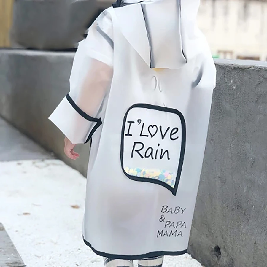 

Girls Boy Raincoat Child Rainwear Waterproof Transparent Raincoat Rain Suit Cover Kinder Regenponcho Poncho Feminino W
