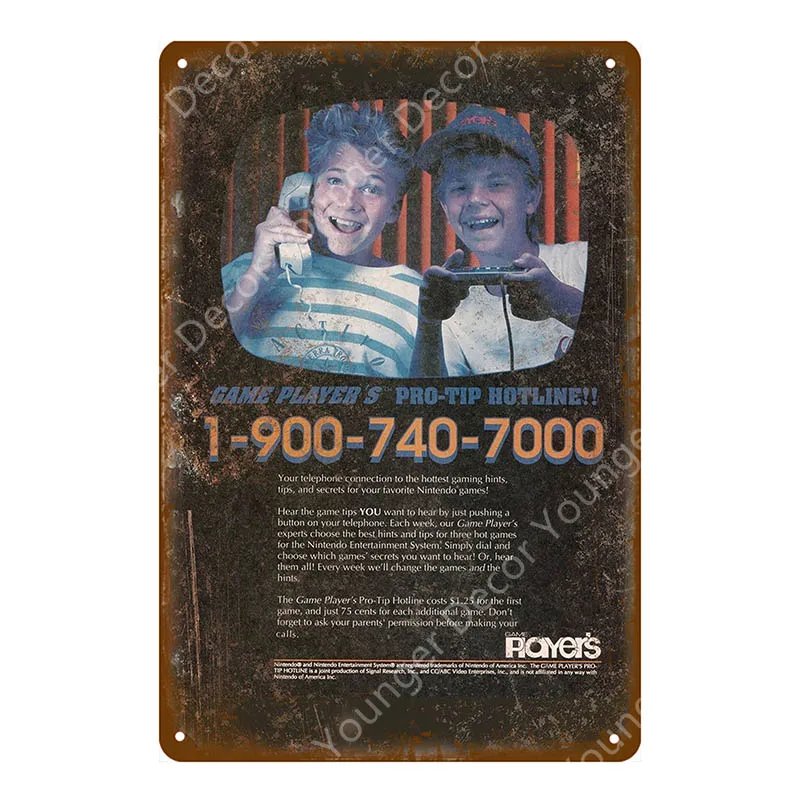 YD8177EI Классический игровой плакат, геймерская Настенная Наклейка для детской комнаты, игровой центр, Декор, винтажные Рекламные Знаки, металлическая художественная живопись, YI-017 - Цвет: YD8177EI