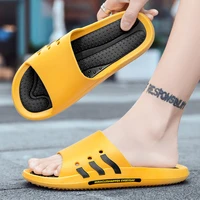 men fashion cool slippers slides comfortable fabric anti slip wear resistant slides