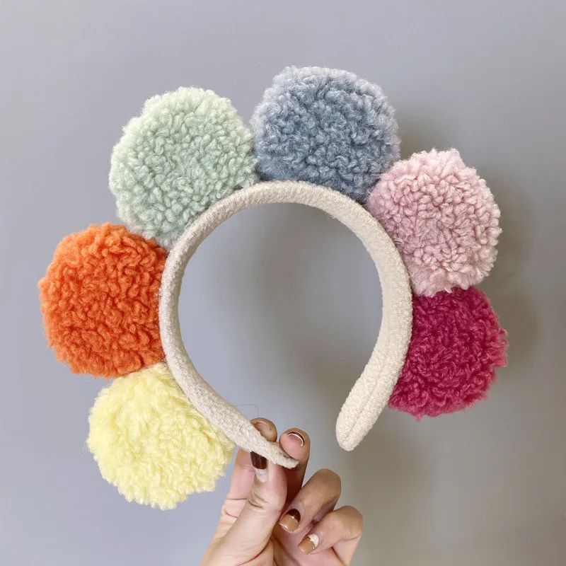 

Женская повязка на голову с цветами ягненка и подсолнуха