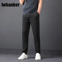 mens trousers soft and comfortable stretch ice ultra thin breathable casual pants men slim chaps men