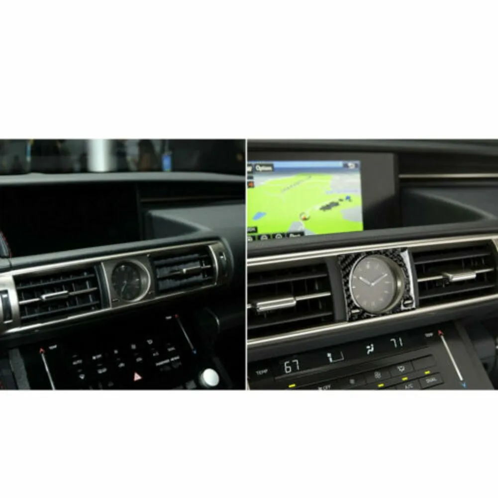 

Carbon Fiber Car Center Console Clock Cover Stickers Trim For LEXUS IS250 IS350 2014-2018 Car Stickers Accessories Parts