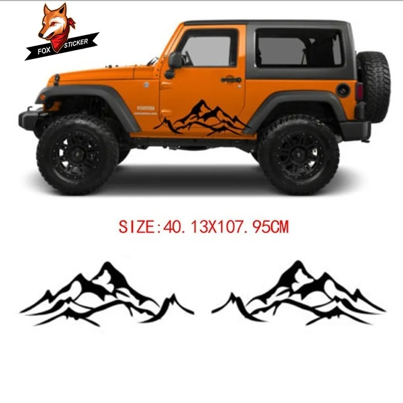 2 шт. горный Fender сбоку наклейка комплекты Графический юбка в полоску RoofHood
