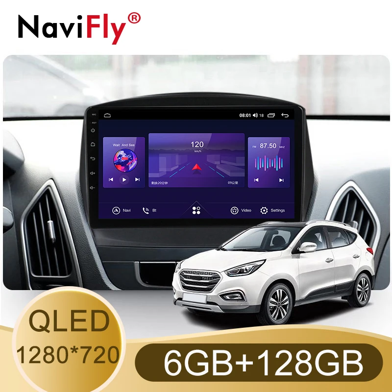 QLED 1280*720 Android 10 0 автомобильный мультимедийный плеер для Hyundai Tucson 2 LM IX35 2009 - 2015 радио