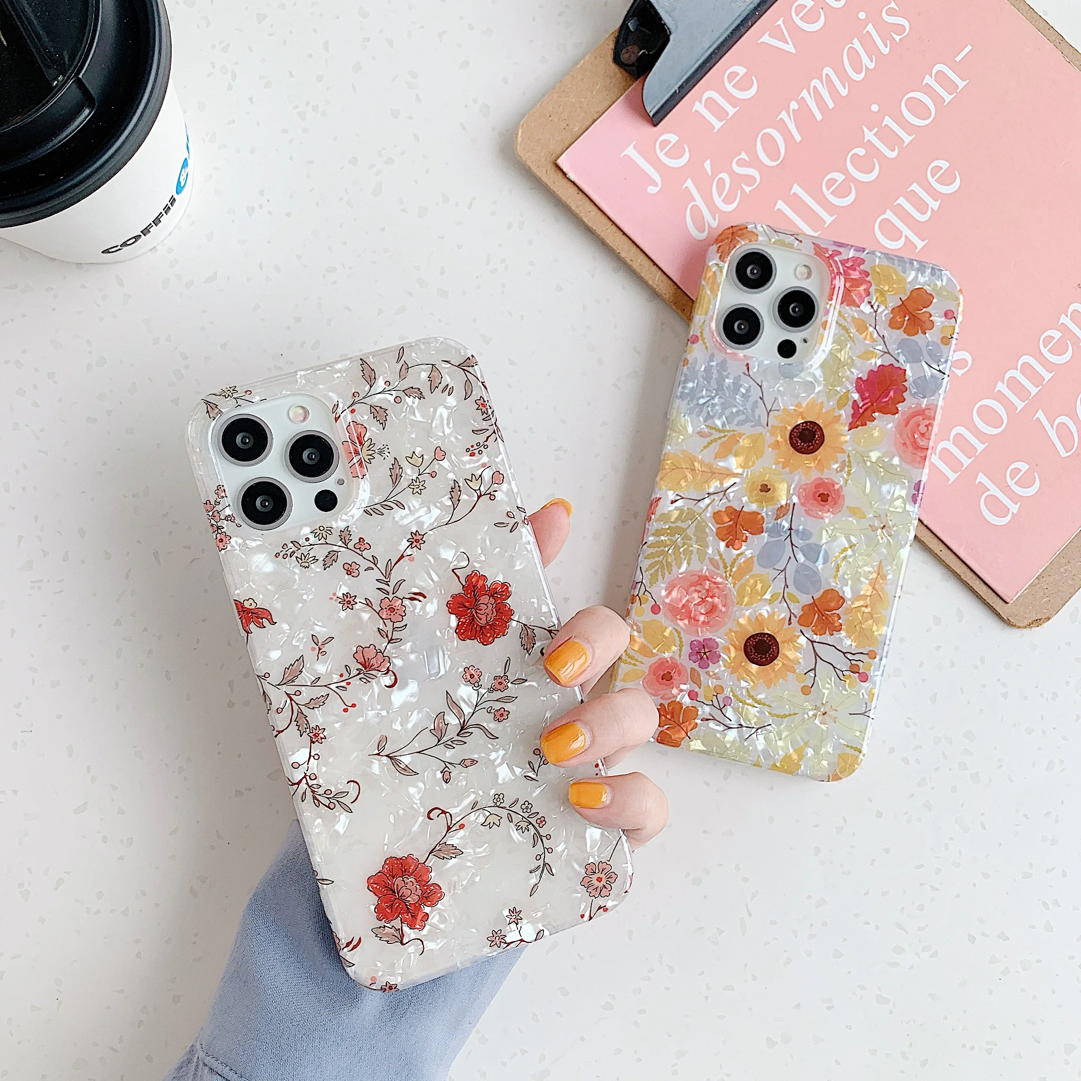 

For Iphone 12 11 X Case Shell Pattern Small Fresh Flowers, For Samsung S21 S21P S21U A50 A70 A51 A52 A72 phone case goddess