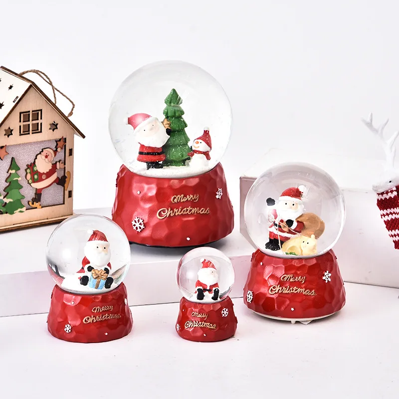

Creative crystal ball children's Christmas gifts Santa Claus snowflakes and snow activities small gifts wholesale