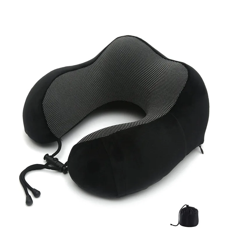 U образная подушка для шеи с эффектом памяти мягкая путешествий шейки самолета