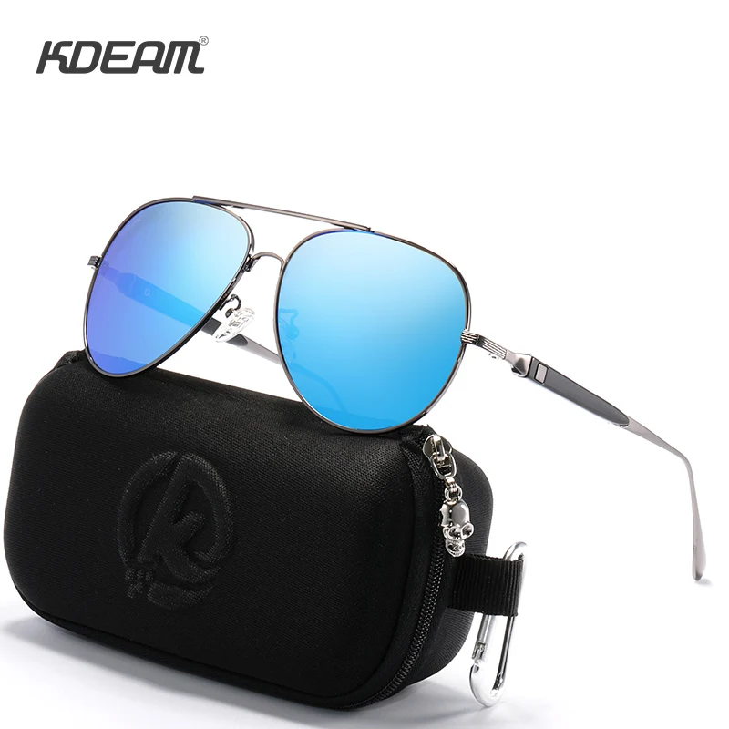Солнцезащитные очки-авиаторы KDEAM 62 мм Мужские поляризационные очки пляжные для