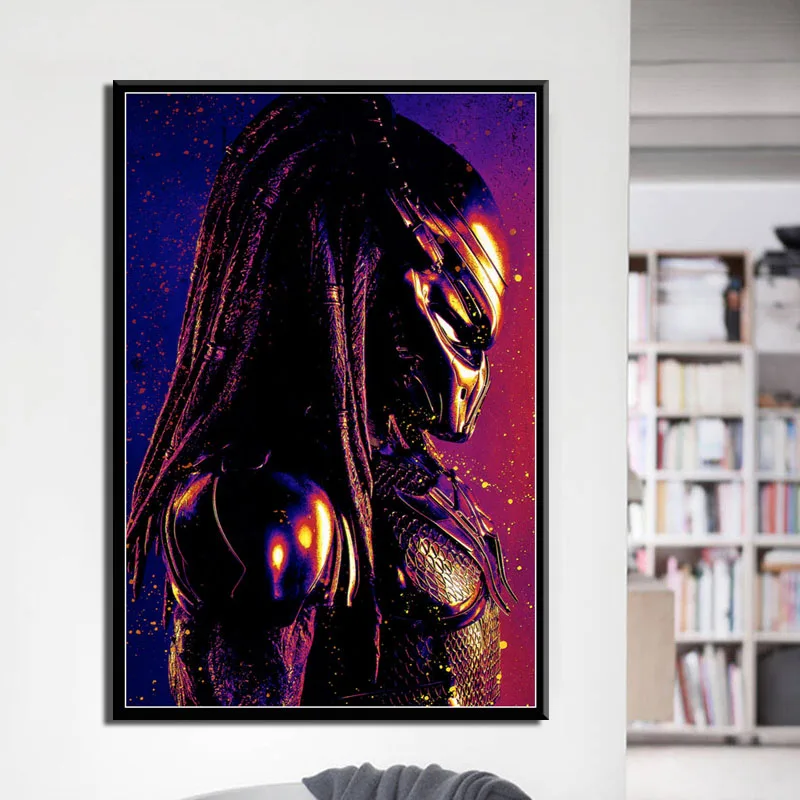 Горячий классический фильм ужасов Хищник Качественная живопись на холсте постер искусства для дома, декорирования комнаты, живой диван, стена, изображение A1297 on.