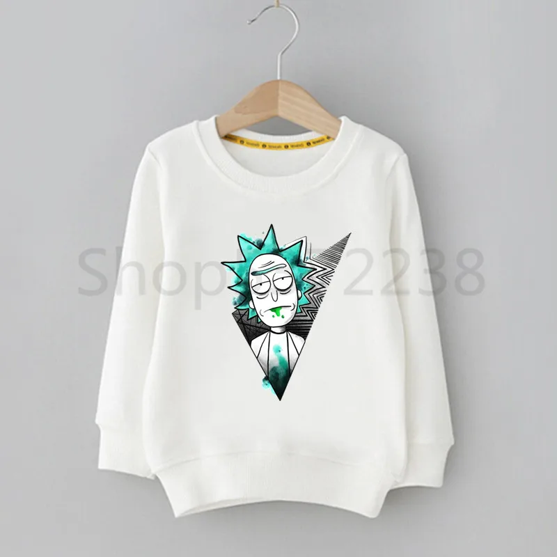 Детская толстовка с забавным принтом Рика и Морти однотонные толстовки