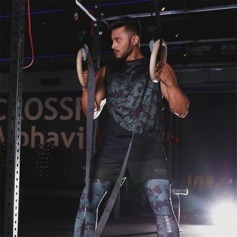 Брендовая одежда для тренажеров майка мужчин спортивная фитнеса жилет