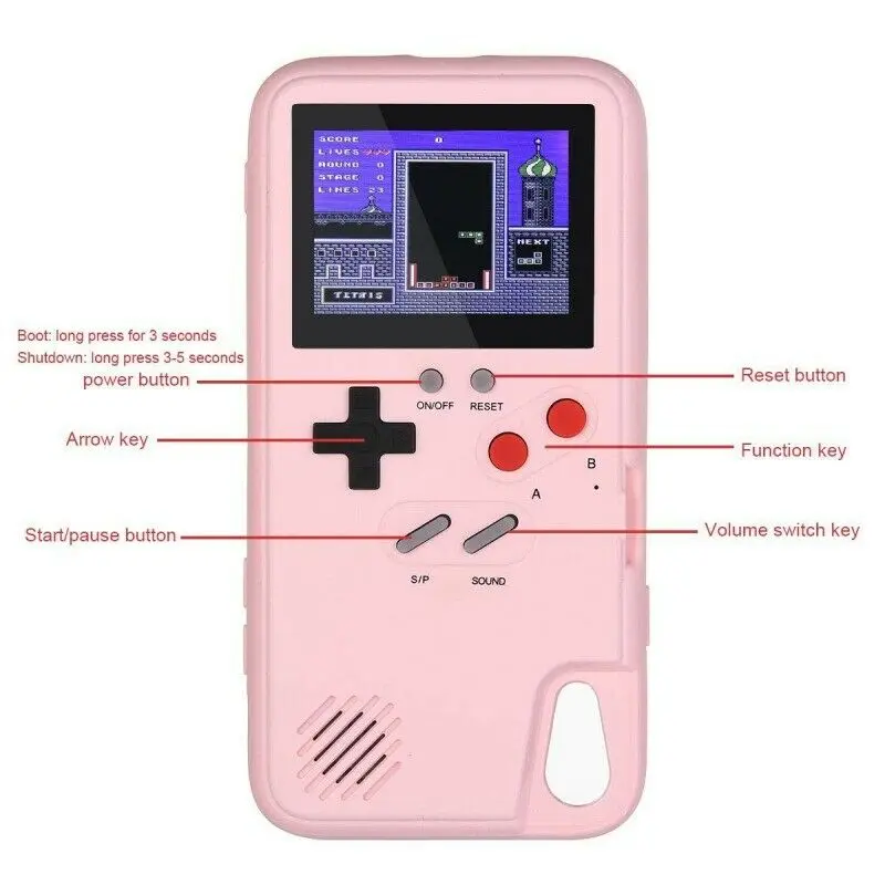 Игровой чехол TIPTOP для iPhone X XS 11 Pro Max 36 в 1 полноцветный дисплей 6 7 8 9 Gameboy | Мобильные
