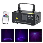 Миниатюрный ИК-пульт дистанционного управления AUCD, 150 МВт, фиолетовый сканирование луча проектор, 8 каналов, DMX, дискотека, DJ, домашвечерние, праздничное, сценическое освещение, V150