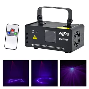 Миниатюрный ИК-пульт дистанционного управления AUCD, 150 МВт, фиолетовый сканирование луча проектор, 8 каналов, DMX, дискотека, DJ, домашвечерние, праздничное, сценическое освещение, V150