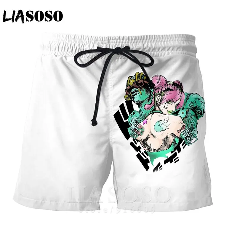 

Fashion punk casual suit anime joJo's men Bizarre women kids hip hop shirt Adventur sports Harajuku Beach Sweatpants shorts A157