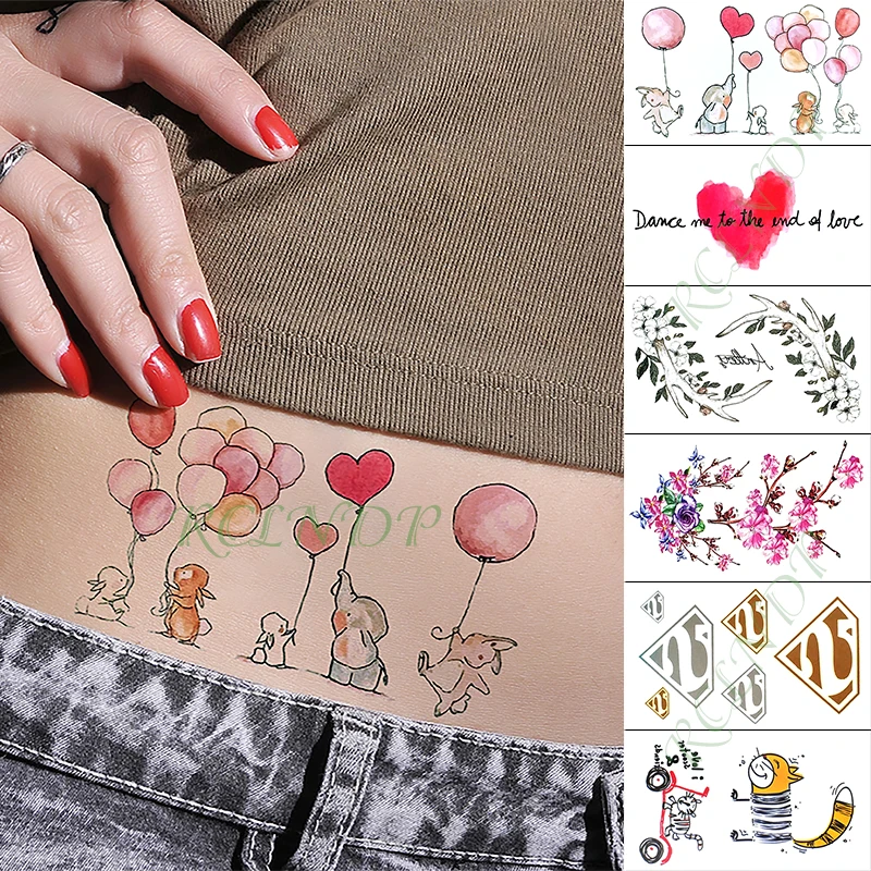 Водонепроницаемый временная татуировка наклейка Красная любовь сердцебиение сердца Поддельные тату Рука ноги флэш-тату для детей Девушки Мужчины Женщины