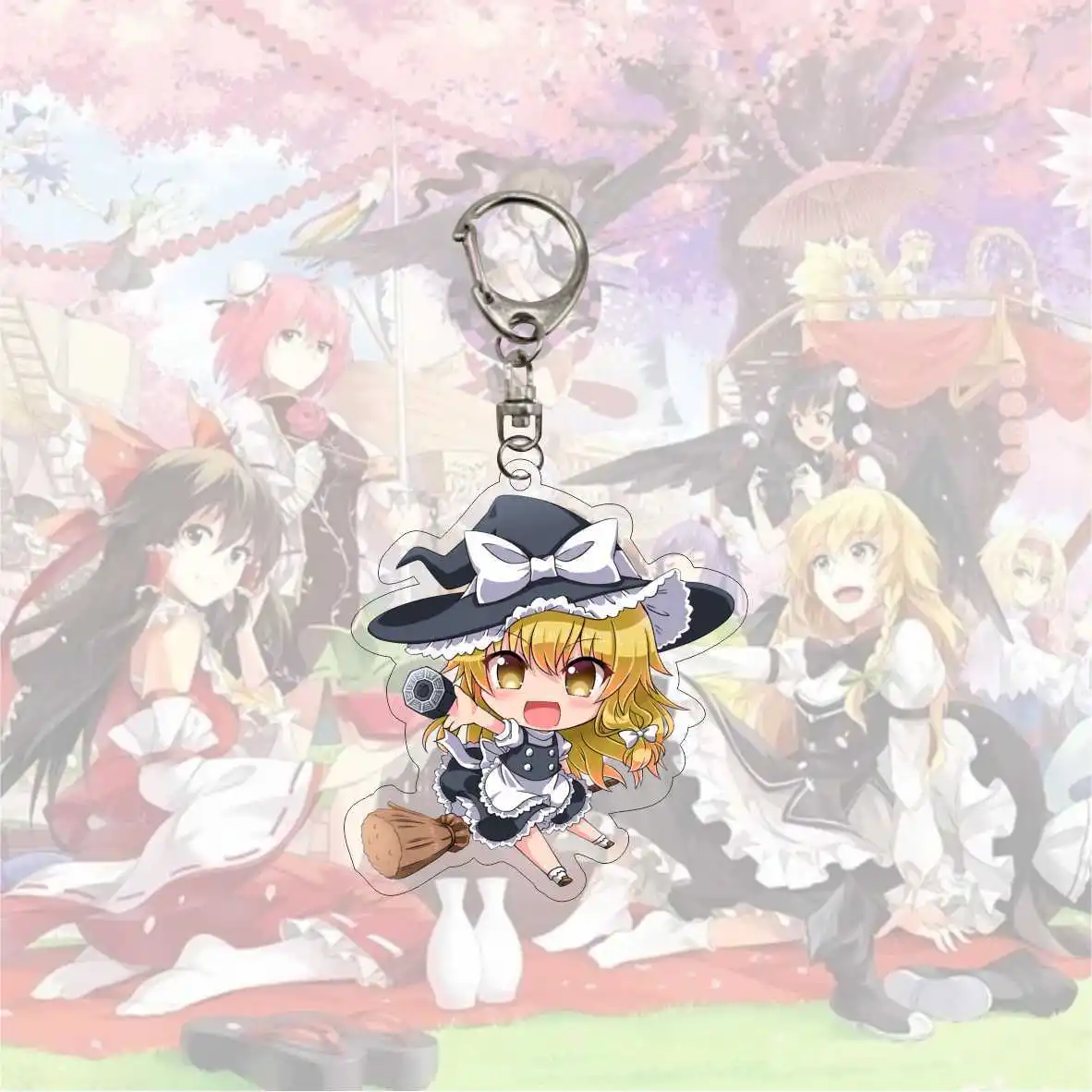 Брелок для ключей Kawaii Touhou Project Q Version акриловый брелок с фигурками аниме подвеска