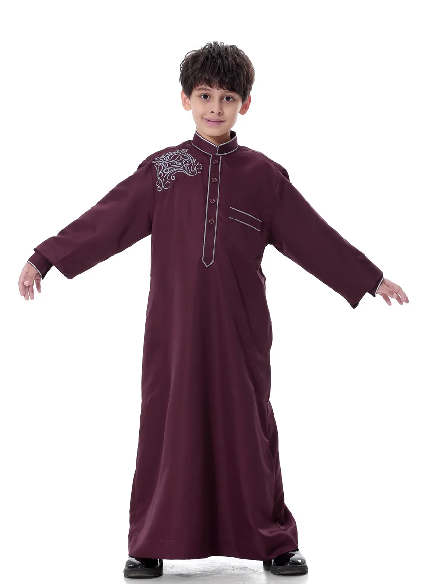 Турецкое мусульманское детское кимоно Abaya Jubba tobe для мальчиков Thawb Caftan длинные