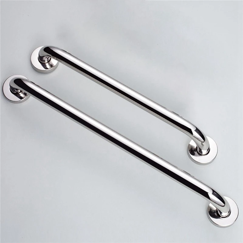 

2 Pcs New Bathroom Tub Toilet Stainless Steel Handrail Grab Bar Shower Safety Support Handle Towel Rack(40Cm & 50Cm)