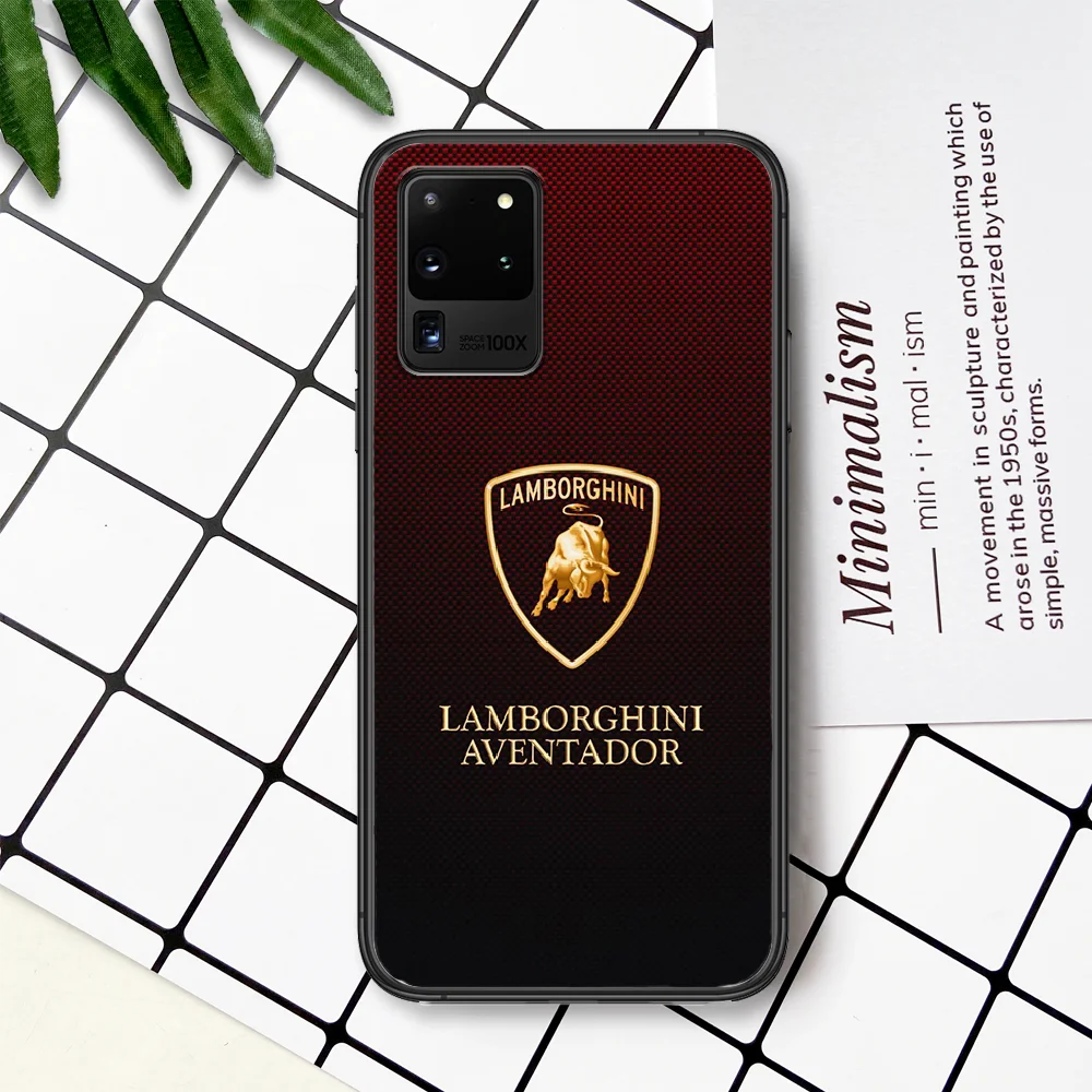 

Super Sport Car Lamborghins Phone Case For Samsung Galaxy Note S 8 9 10 20 Plus E Lite Uitra black Prime Trend Etui Soft Bumper