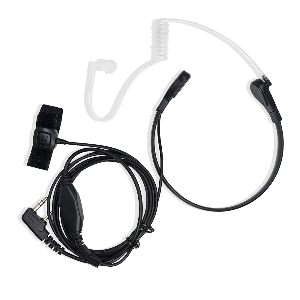 Baofeng Air Акустическая трубка гарнитура 2 Pin PTT горловой микрофон Аксессуары для Kenwood