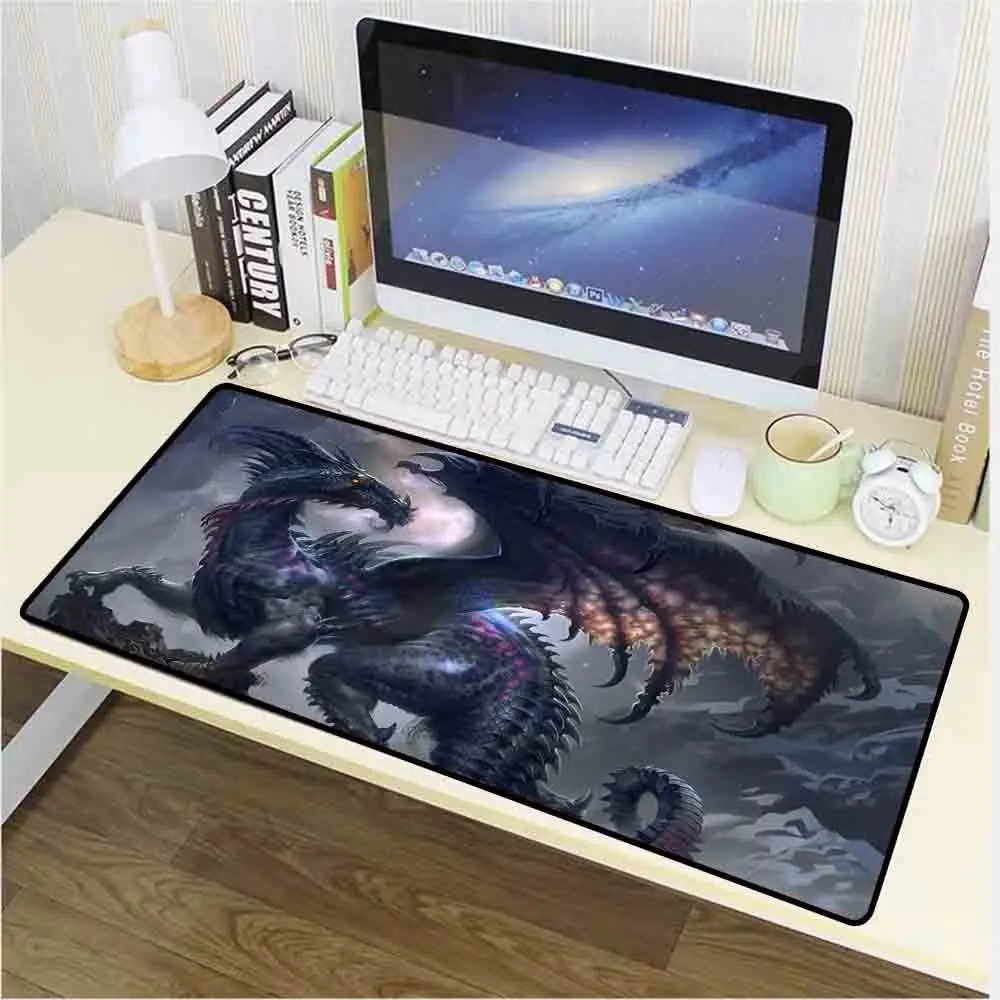 

Animation Mouse Pad Dragon Legend Pattern Large Mouse Pad Computer Notebook Office HD Gaming Mouse Pad Non-slip Desk Pad