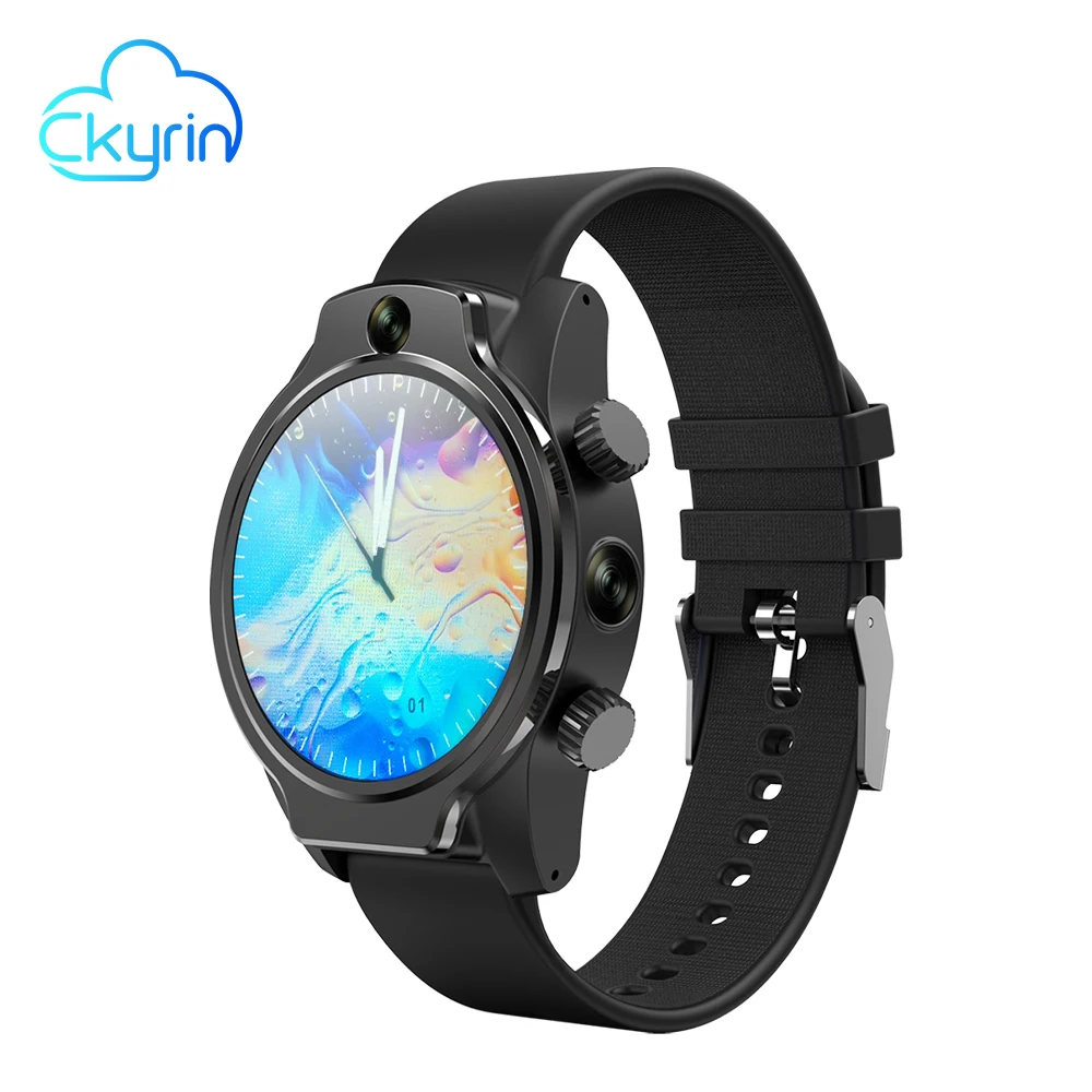 Смарт часы Ckyrin IP68 для дайвинга мужские умные с двойной камерой 8 Мп HD 4G LTE Android GPS