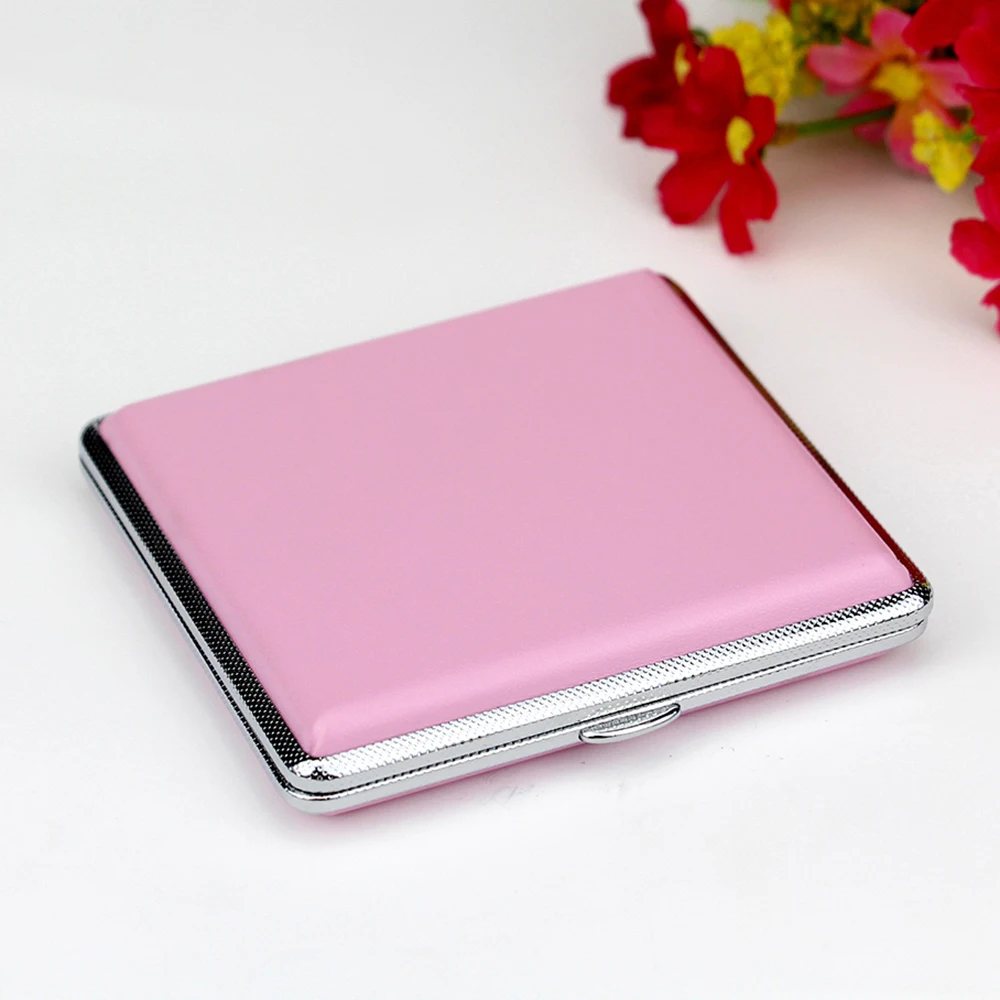 

New Pink Cigarette Case Leather Box for 20 Cigarettes Open-Close Smoking Case Tobacco Pouch Cigarette Bag TP-300B