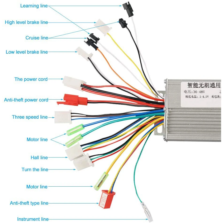 Регулятор скорости бесщеточного двигателя постоянного тока 36 В/48 В 350 Вт для