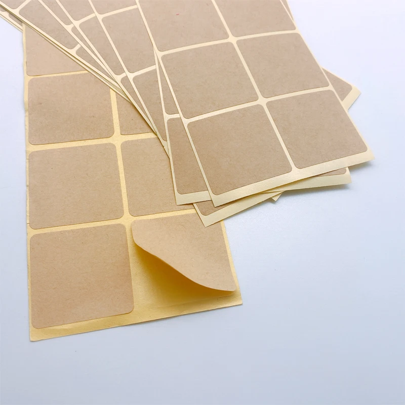 1000 Pcs/lot New Square design Kraft Blank Sealing sticker for Handmade Products DIY note gift label Wholesale | Дом и сад