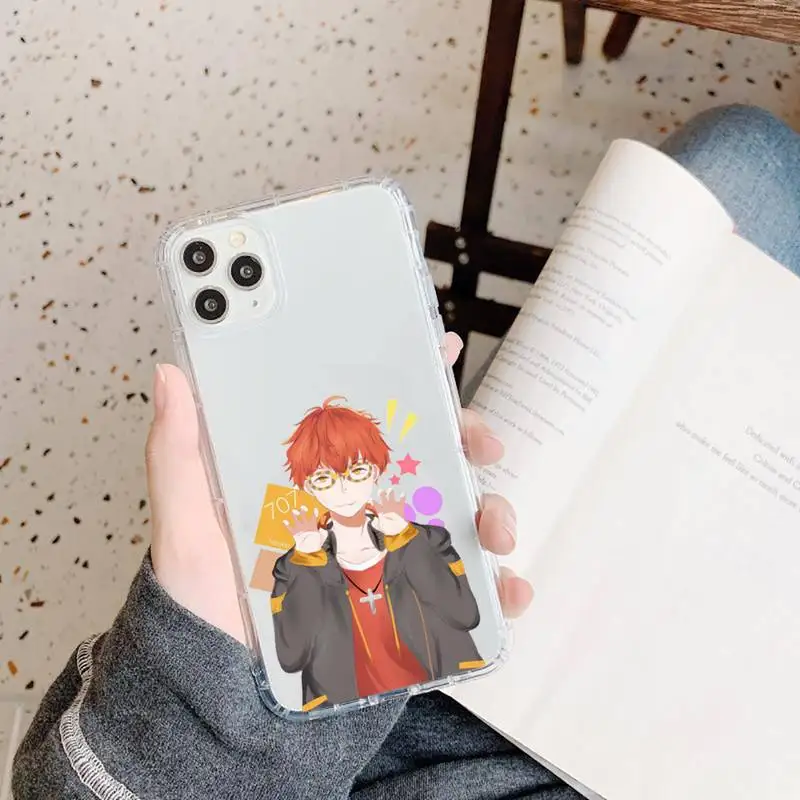 

Japan anime 707 Mystic Messenger Phone Case Transparent soft For iphone 5 5s 5c se 6 6s 7 8 11 12 plus mini x xs xr pro max