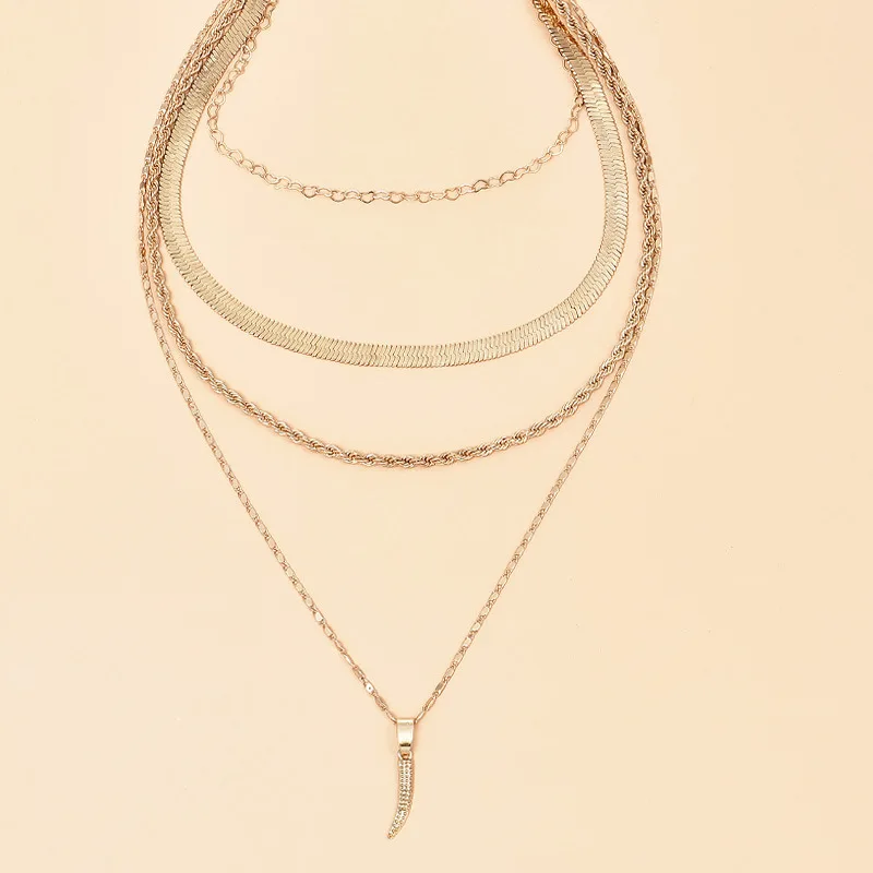 

Bohemian Moon Map Pendant Necklace Women's Earth Necklace Multilayer Jewelry Necklace Charm Jewelry