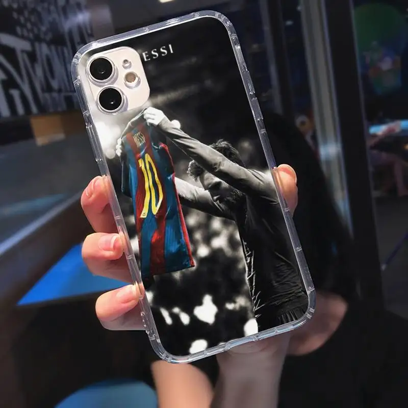 

Lionel Messi Soft Phone Case Transparent Case For Iphone 6 6s 7 8 Plus XR X XS 11 12 Pro Max