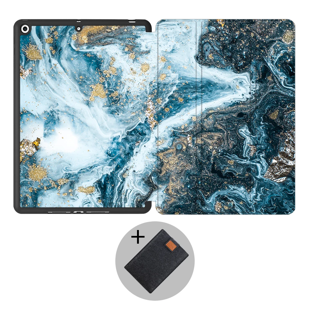 IPBC02 Чехол для планшета MTT, для iPad 7 поколения, 10,2 дюймов,, ТПУ, мягкая задняя крышка из искусственной кожи, флип, умный чехол с карандашом, сумка для планшета, чехол - Цвет: IPBC02