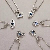 2022 new retro and old evil eye elephant butterfly pendant necklace womens men couple pendant necklace