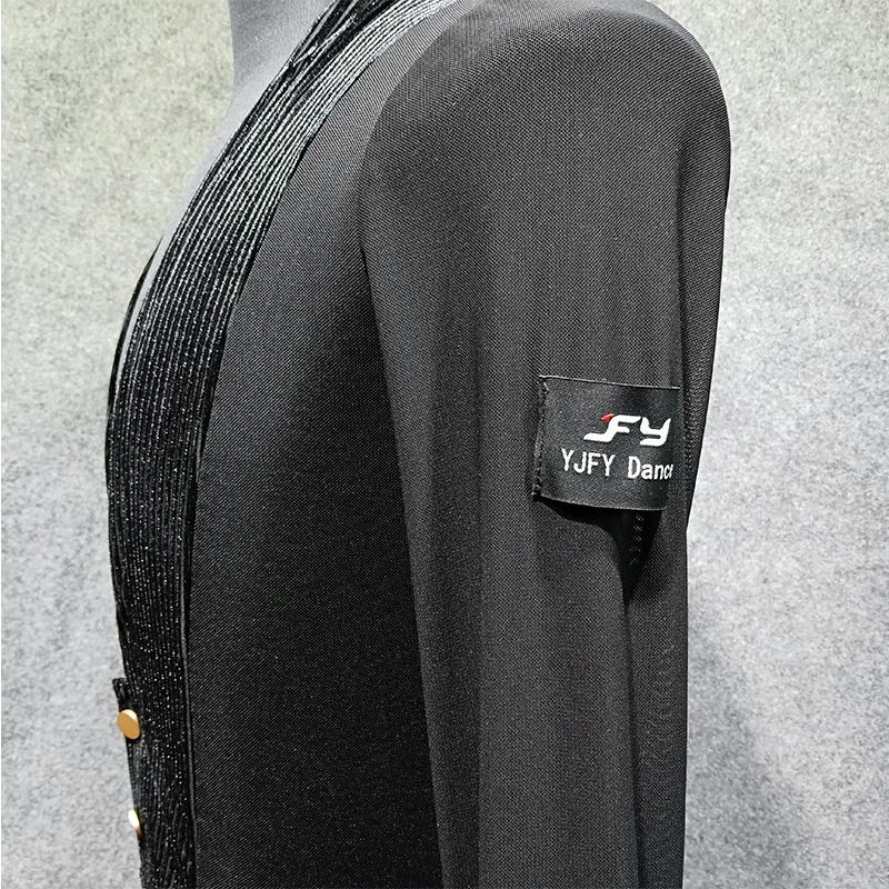 Мужской Топ для латиноамериканских танцев белая и черная бархатная рубашка с