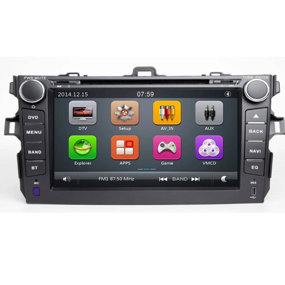 Новый 2 din лучший автомобильный dvd-плеер TDA7851 для Toyota Corolla 2007 2008 2009 2010 2011 8 дюймов GPS