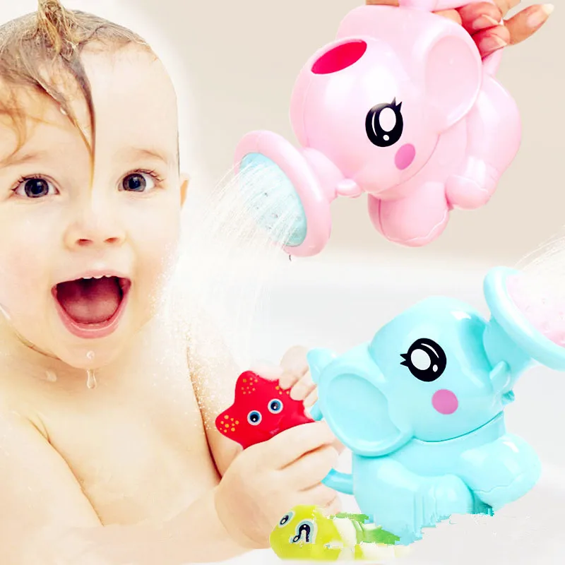 

Kids Shower Bath Toys Cute Elephant Watering Pot Toys Baby Faucet Bathing Water Spraying Tool Wheel Type Dabbling Toys For Baby