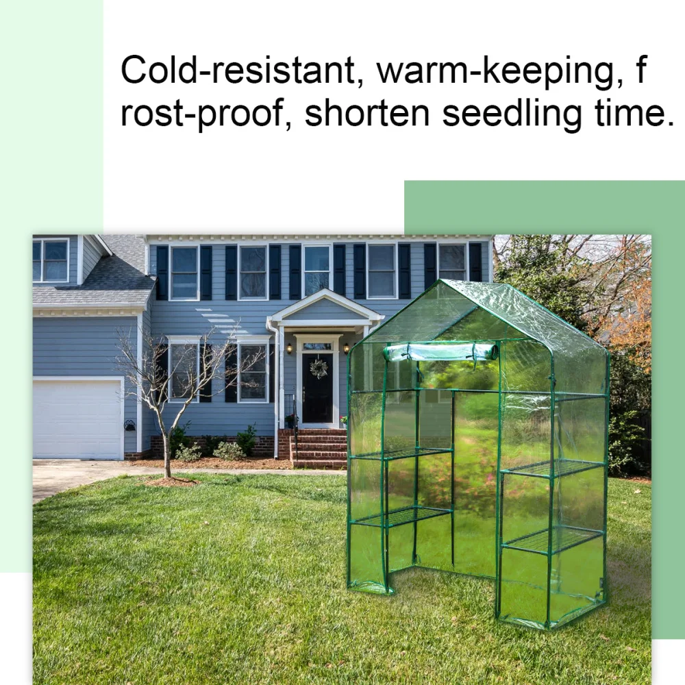 

Mini Greenhouse Wall In House Rack Stands Assemble Transparent Green House Plants Storage for Outdoor Gardening
